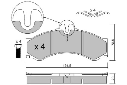 Комплект тормозных колодок (AISIN: BPMB-1015)